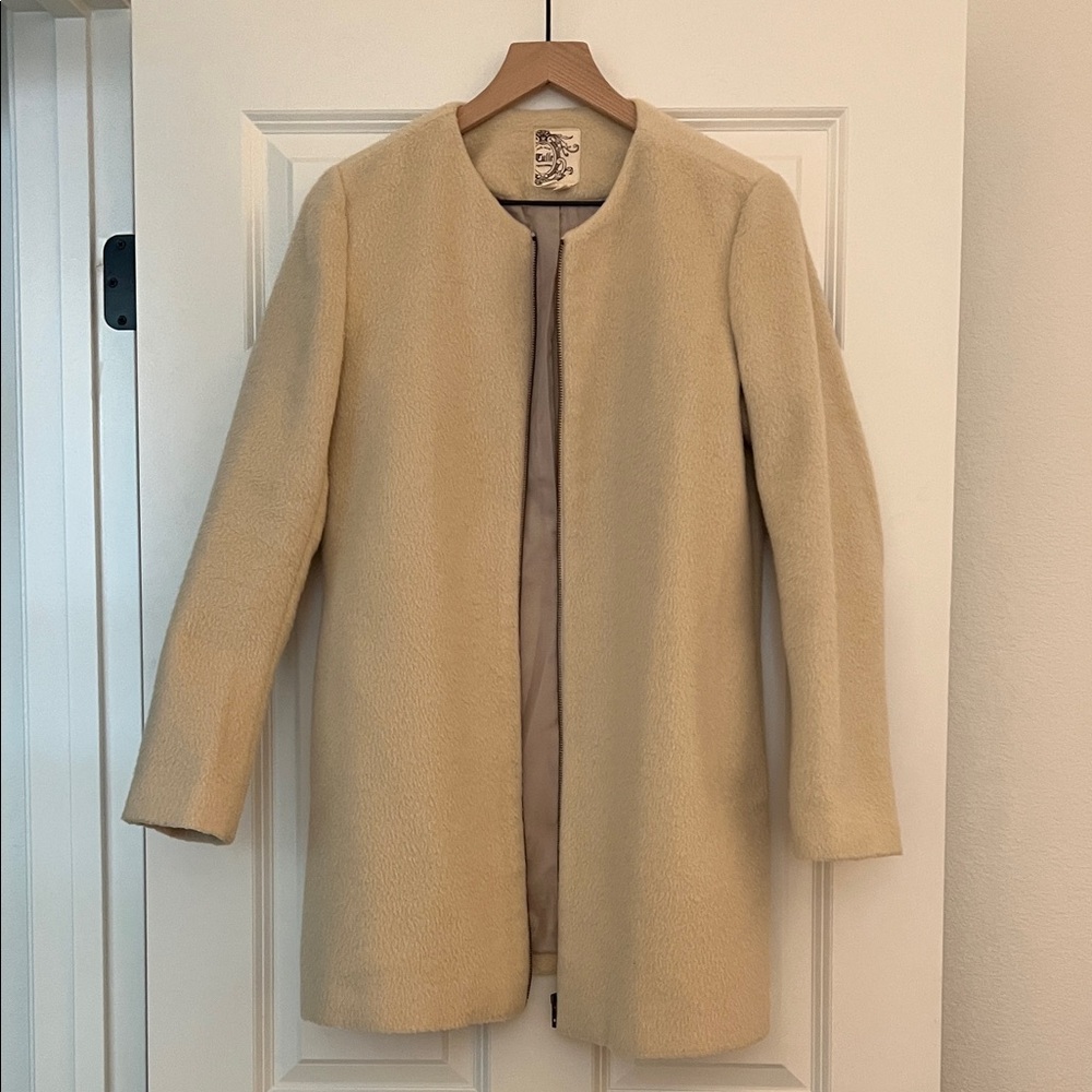 Tulle Cream Teddy Coat